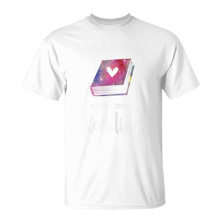 Just a Girl Who Loves Reading Book Lover  Reading T-Shirt