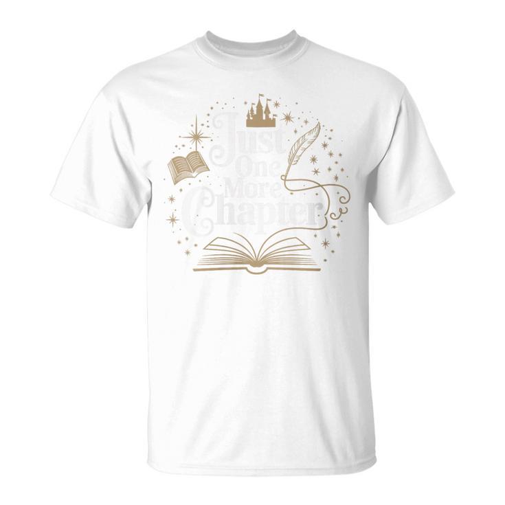 Just One More Chapter Book Lover Bookish Reading Blue T-Shirt