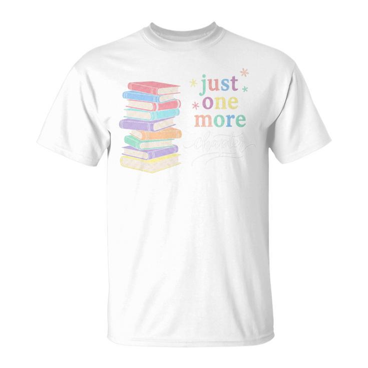 Just One More Chapter Cozy Pastel Bookworm Cute Book Reader Premium Tri-Blend T-Shirt