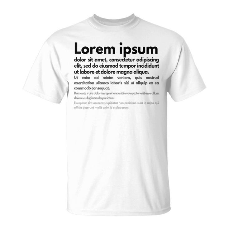 Lorem Ipsum Tシャツ