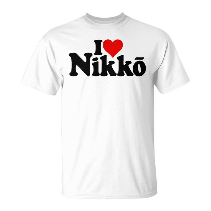 I Love Heart Nikko Japan 栃木県 Tシャツ