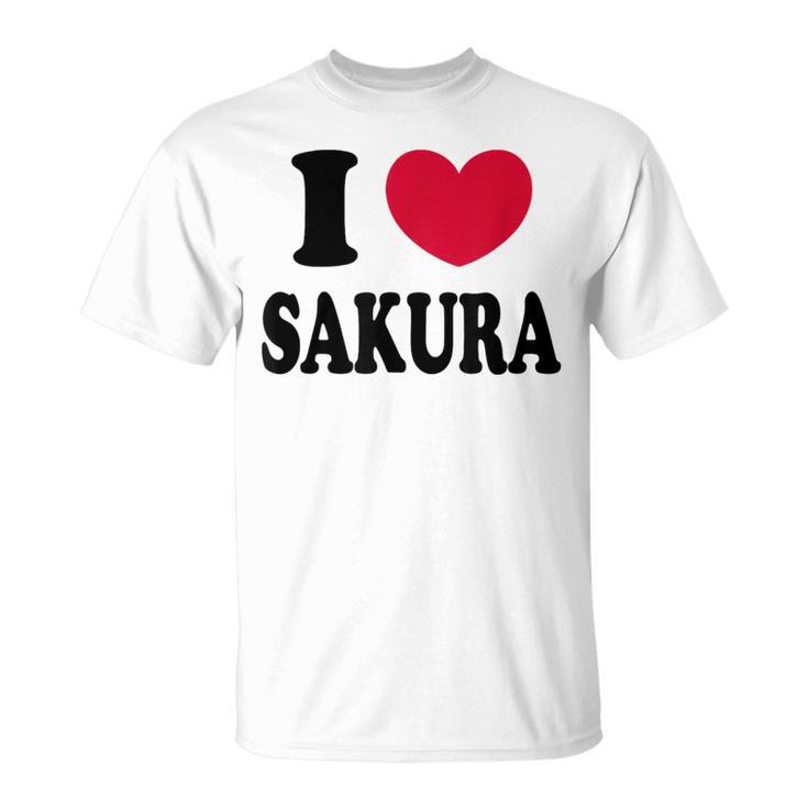 I Loveakura 桜が大好き Tシャツ