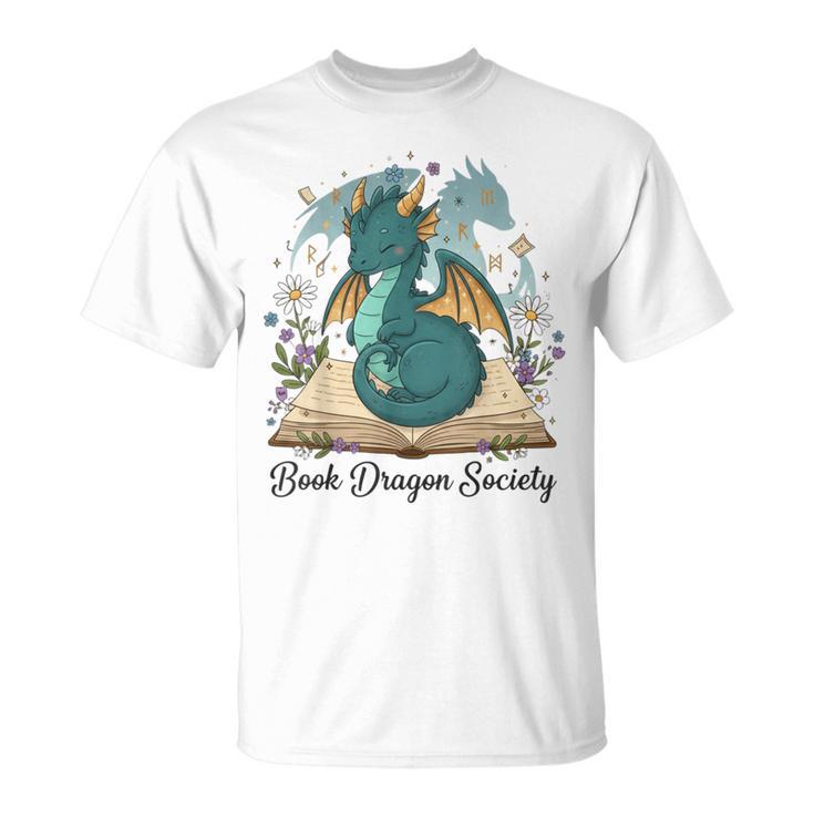Magical Book Dragon Fantasy Reading Enthusiast Art T-Shirt Magical Book Dragon Fantasy Reading Enthusiast Art T-Shirt