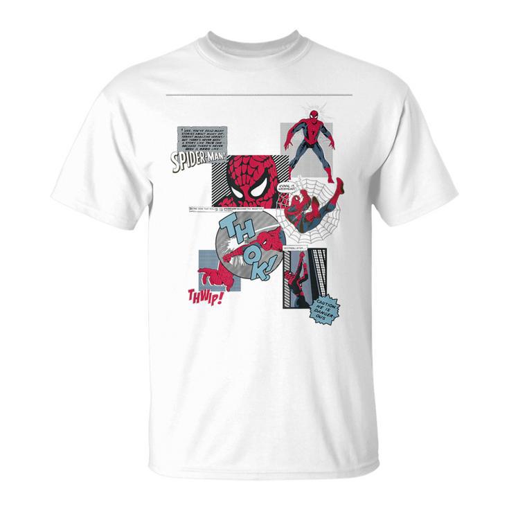 Marvel Comics Spider-Man Classic Comic Book Collage T-Shirt