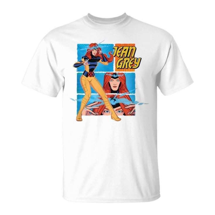 Marvel X-Men '97 Jean Grey Vintage Classic Comic Book Panels T-Shirt