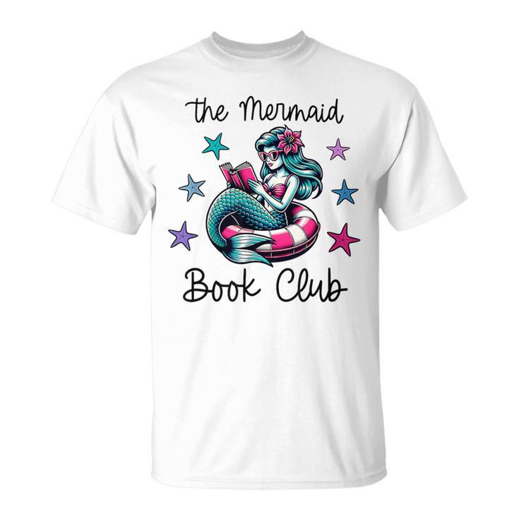 The Mermaid Book Club Summer Trendy Cute Reading T-Shirt The Mermaid Book Club Summer Trendy Cute Reading T-Shirt