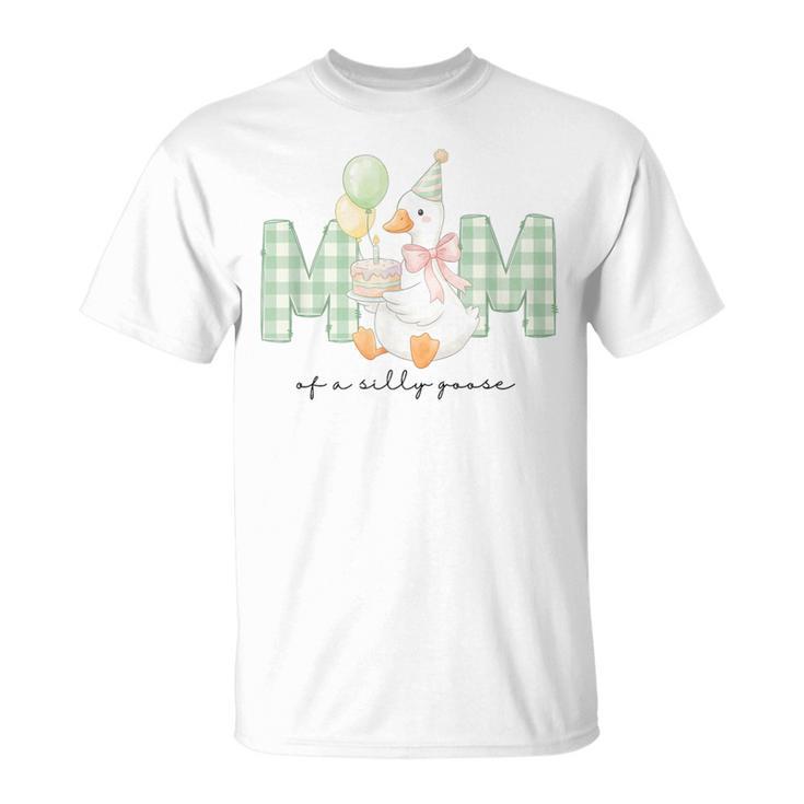 Mom Of The Silly Goose Birthday Matching Family Outfit T-Shirt