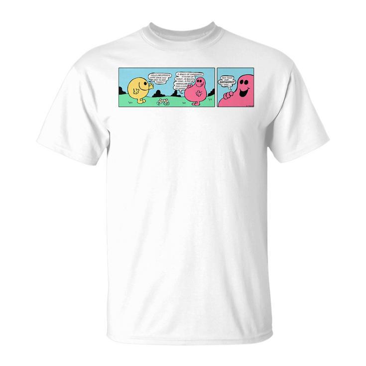 Mr Men Mr Greedy Retro Comic Book Colourful Premium Tri-Blend T-Shirt