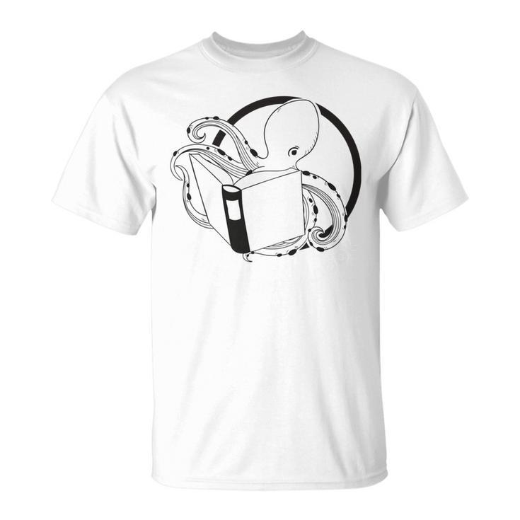 Nerdy Book Lover Shirt Kraken Open A Book T-Shirt