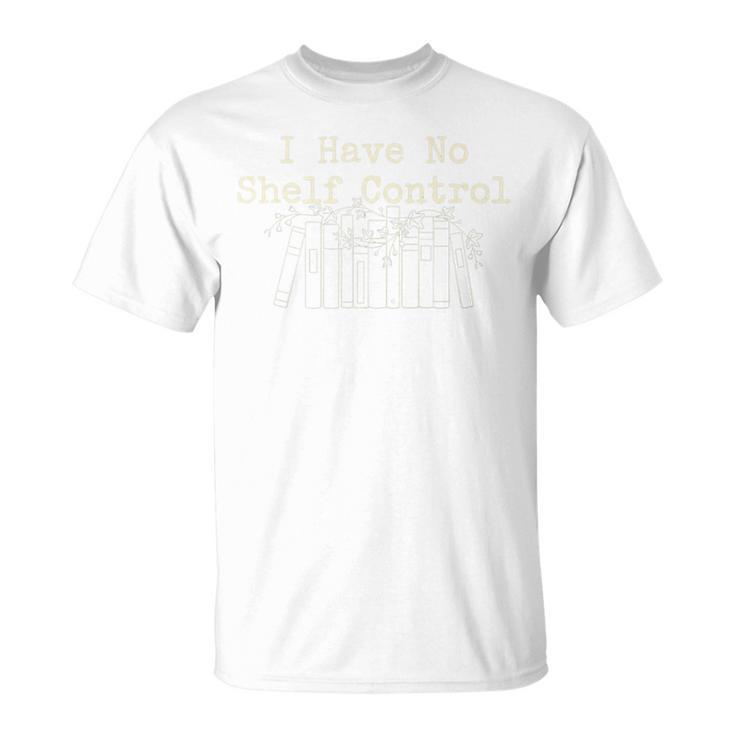 I Have No Shelf Control Books Minimal Line Art Bookworm Premium Tri-Blend T-Shirt