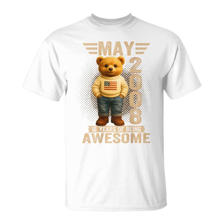 On Back 18歳 2008年5月 テディベア 18歳の誕生日 Tシャツ
