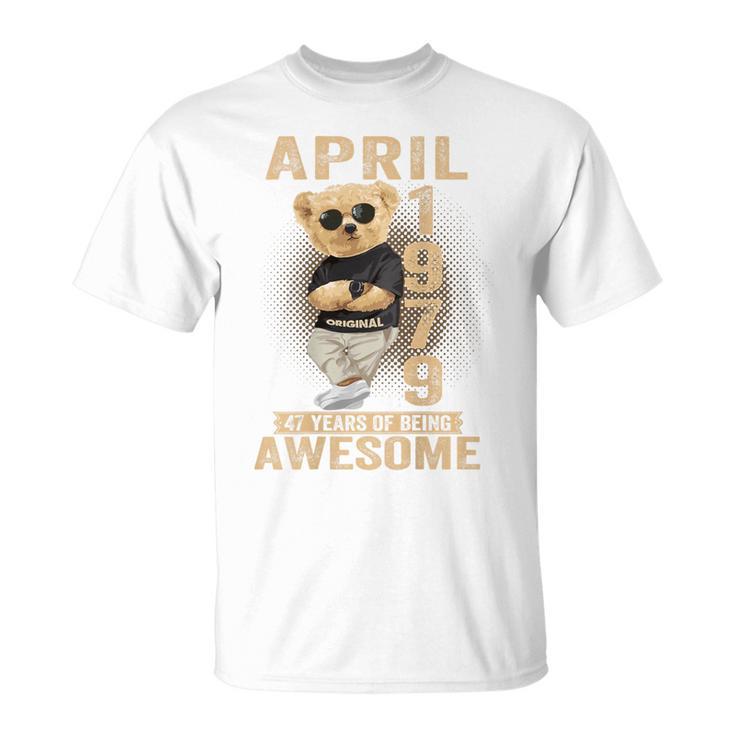 On Back 1979年4月 47歳の誕生日 47歳 テディベア Tシャツ