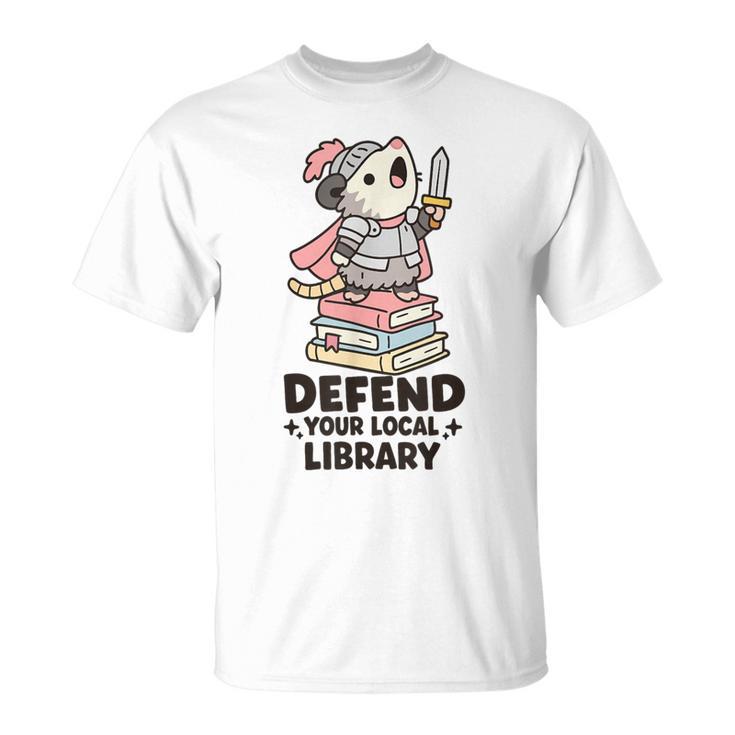 Opossum Book Lover Meme Kawaii Sarcastic Humor Women T-Shirt