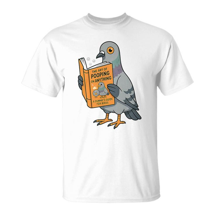 Pigeon Reading Book Bird Joke Humor Premium Tri-Blend T-Shirt