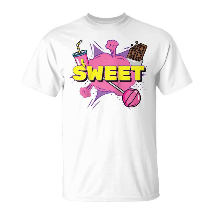 Pop Art Sweet Text Bubble Comic Book Style Classic Raglan Baseball Tee T-Shirt