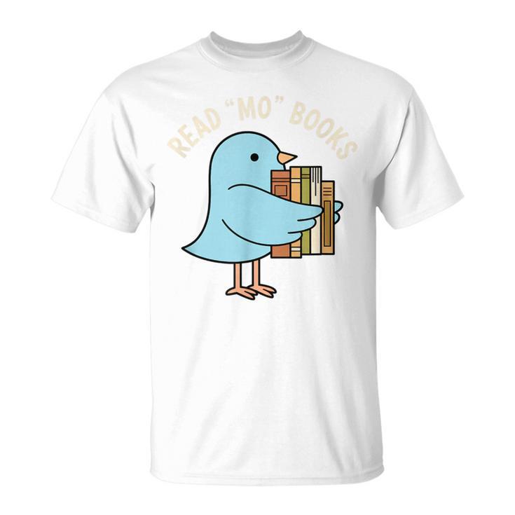 Read Mo Books Cute Bird Reading Kids Book Lover T-Shirt