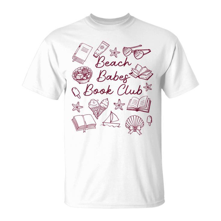 Reading Book Lover Bookish Summer Beach Babes Book Club T-Shirt