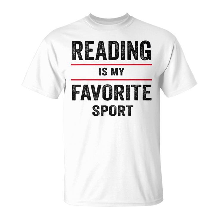 Reading Is My Favorite Sport Book Lover Quote T-Shirt