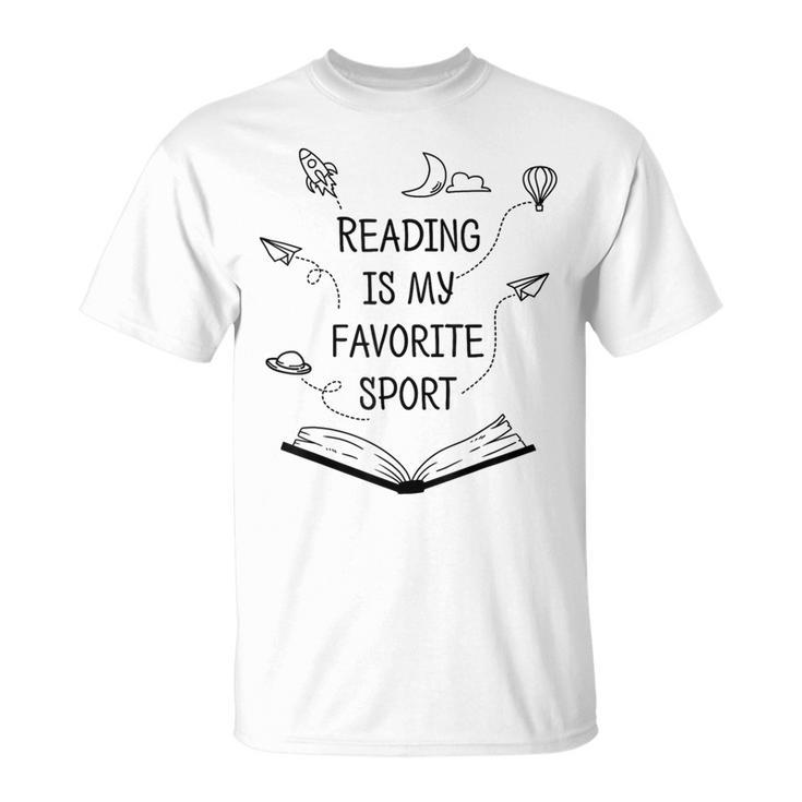 Reading Is My Favorite Sport Read Bookworm Book Lover T-Shirt