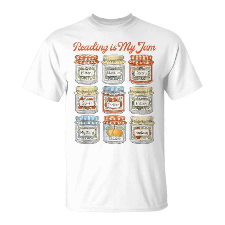 Reading Is My Jam Book Lover Fantasy Reader T-Shirt