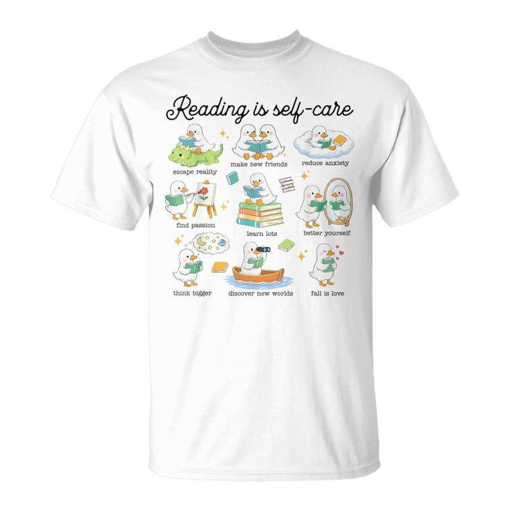 Reading Is Self Care Bookworm Reading Book Lovers T-Shirt