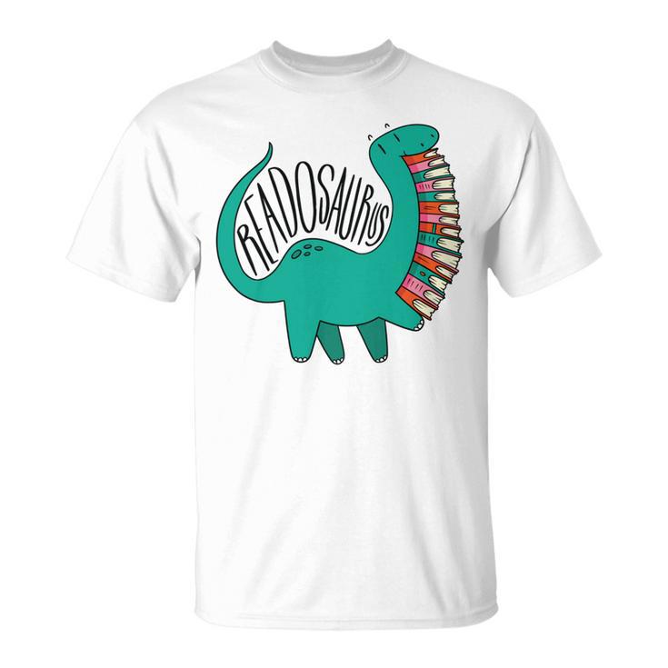Readosaurus Cute Dinosaur Reading Books Reading T-Shirt