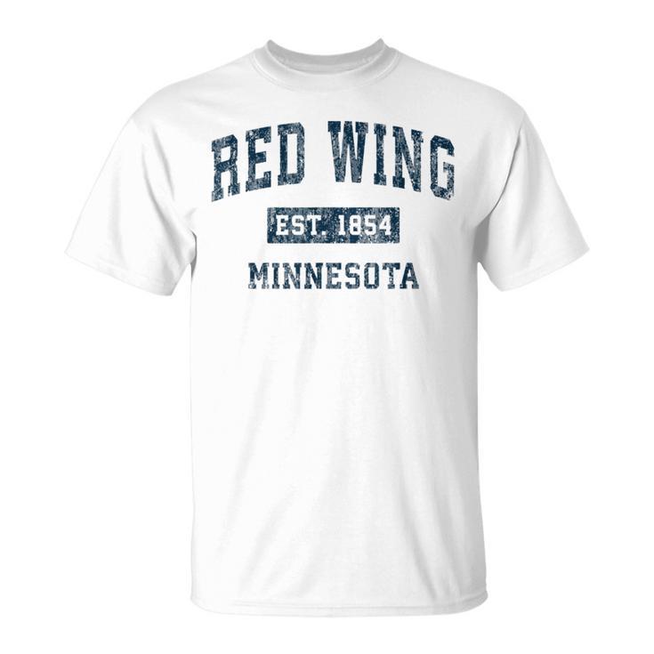 Red Wing ミネソタ Mn ヴィンテージ スポーツデザイン ネイビー プリント Tシャツ