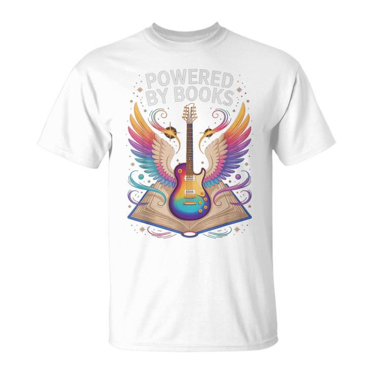 Rockstar Powered BY Books Reading Rocks Preschool Teacher T-Shirt