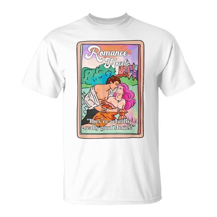 Romance Novels Really Good Stories Tarot Card Book Lover T-Shirt