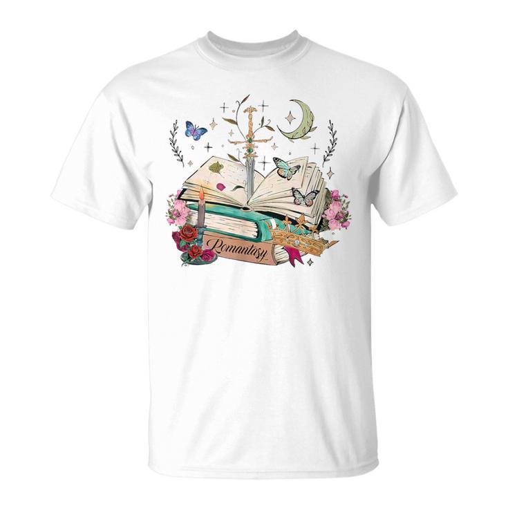 Romantasy Dark Romance Fantasy Reader Book Lover Reading T-Shirt