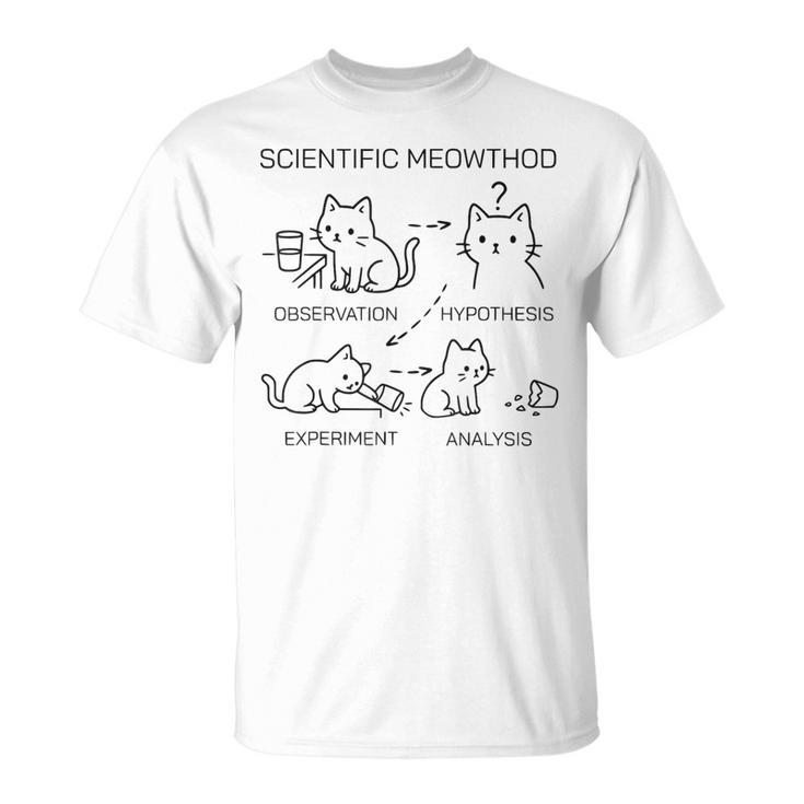 Scientific Meowthod 面白い 科学 猫 先生 生 クール Tシャツ