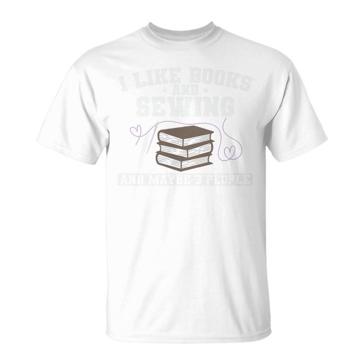 Sew I Like Books And Sewing And Maybe 3 People Premium Tri-Blend T-Shirt