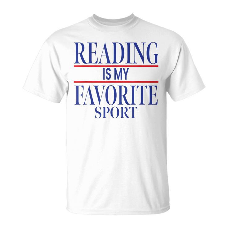 Simple Sarcastic Reading Is My Favorite Sport Book Lover T-Shirt