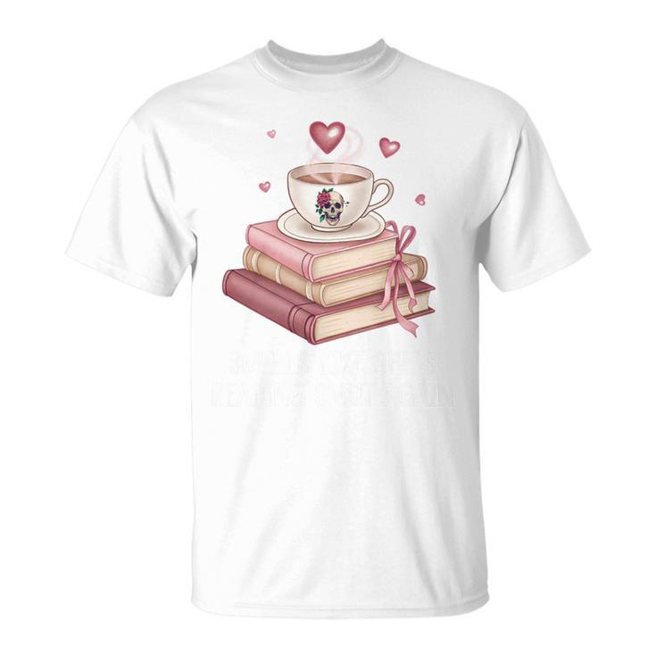 Smells Like She's Reading Smut Again Smutty Books And Coffee Premium Tri-Blend T-Shirt