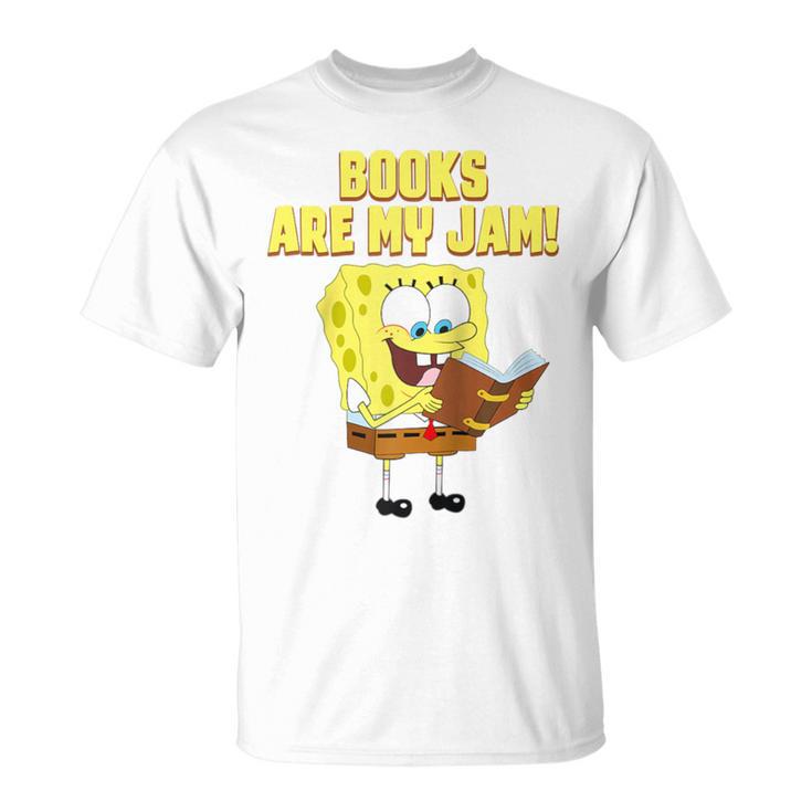 SpongeBob Loves Reading Books Are My Jam Raglan Baseball Tee T-Shirt