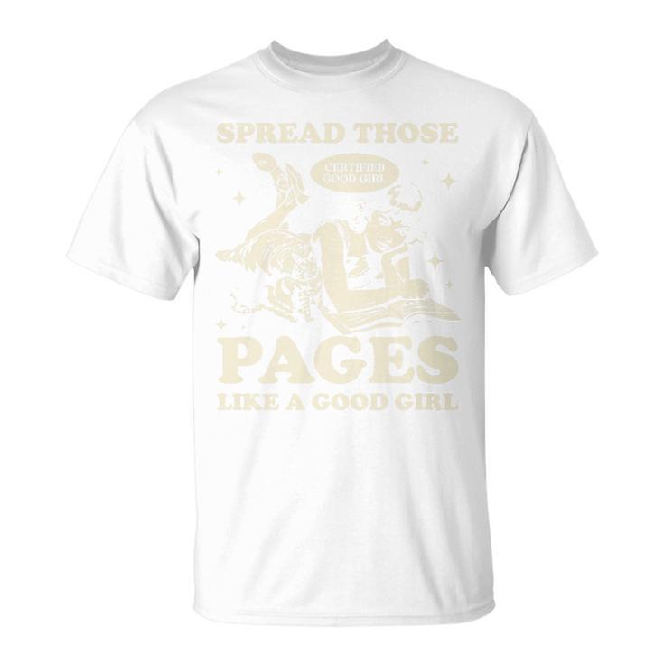 Spread Those Pages Like A Good Girl Shirt Smutty Spicy Book Premium Tri-Blend T-Shirt