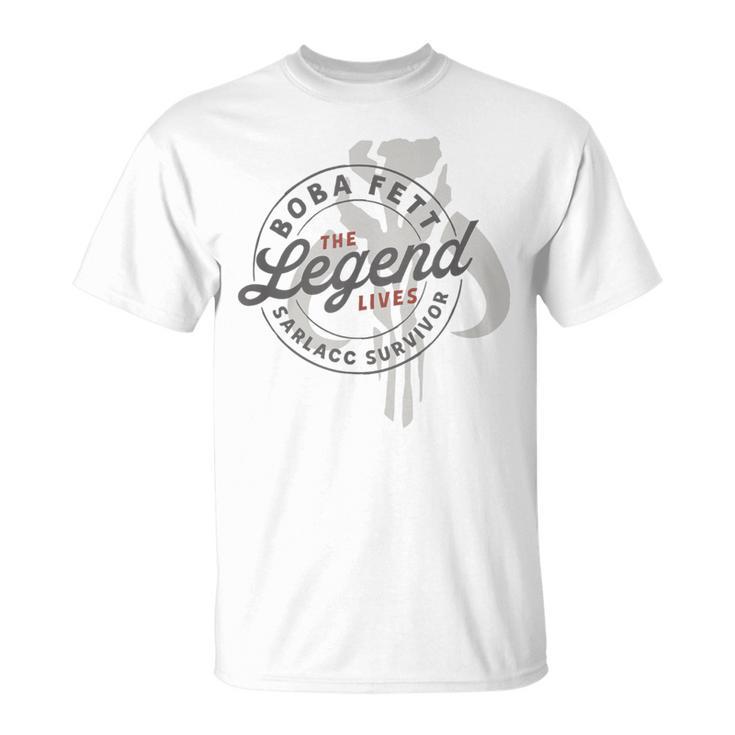 Star Wars The Book Of Boba Fett The Legend Lives Logo T-Shirt