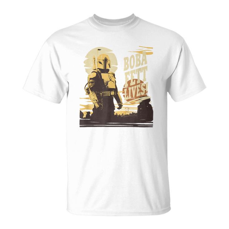 Star Wars The Book Of Boba Fett Tonal Portrait T-Shirt