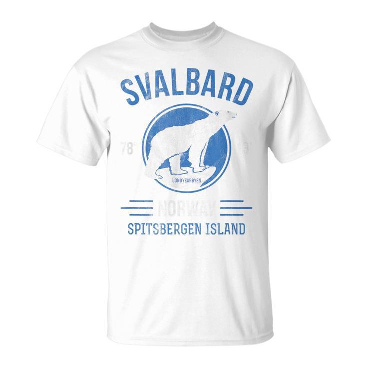 Svalbardpitzbergen ホッキョクグマ ロングイヤービーン ノルウェー ホッキョクグマ Tシャツ