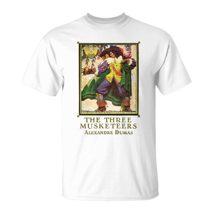 The Three Musketeers Alexandre Dumas Vintage Book Cover T-Shirt