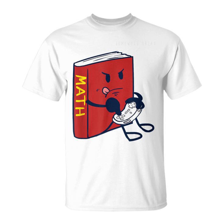 Trendy Graphic Math Book Gamer Homework Break T-Shirt