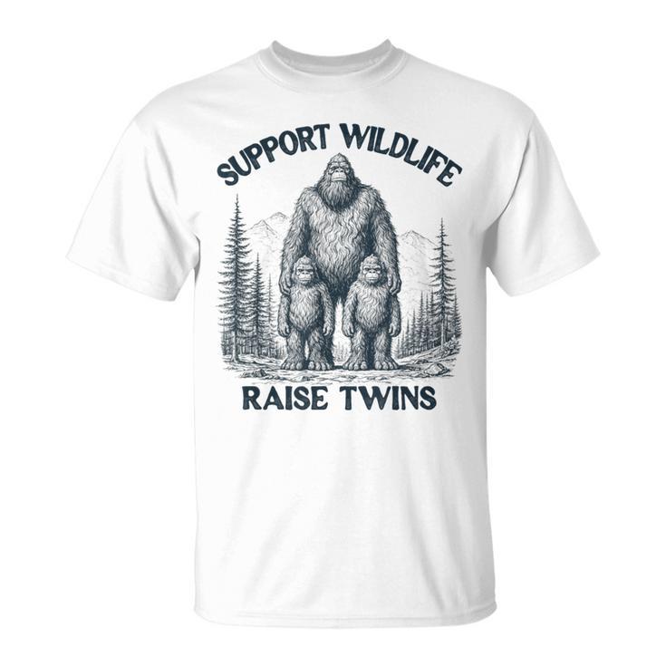 Twin Parent Mom Dad Of Twins Support Wildlife Raise Twins T-Shirt Twin Parent Mom Dad Of Twins Support Wildlife Raise Twins T-Shirt