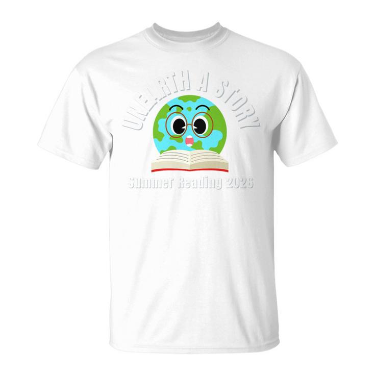 Unearth a Story Summer 2026 Reading Program Earth Read Book Premium Tri-Blend T-Shirt