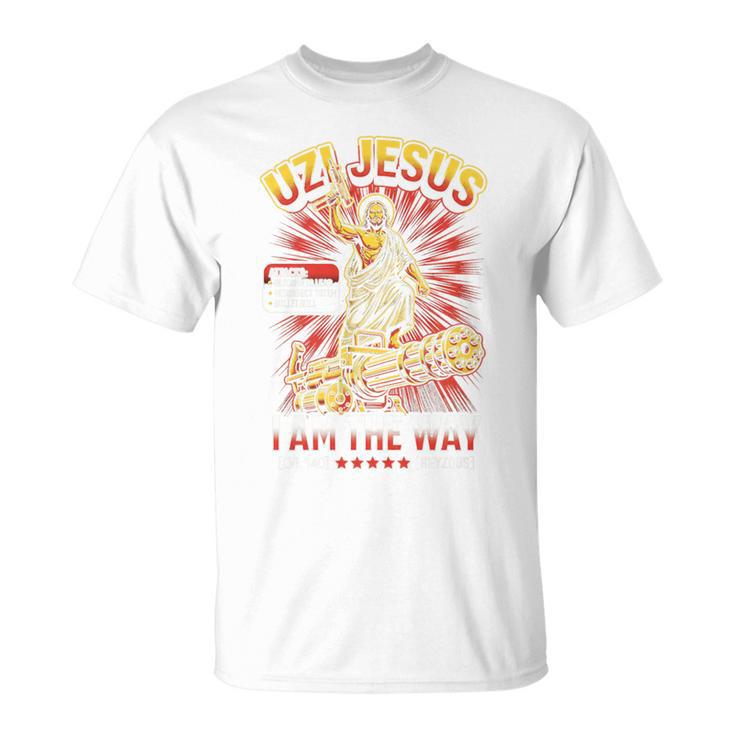 Uzi Jesus Tshirt RPG Books Christian Religion God Faith Premium Tri-Blend T-Shirt