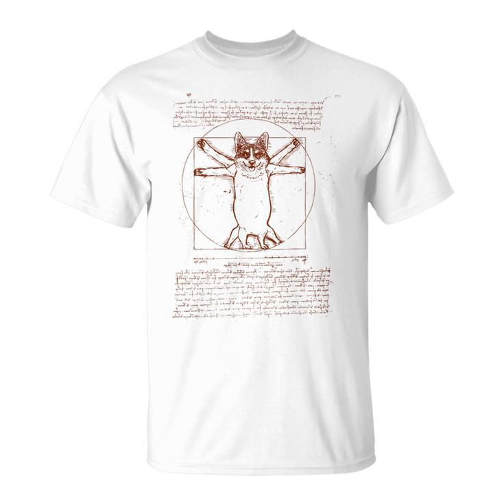 Vitruvian Corgi Tシャツ