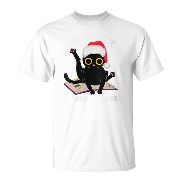 Witchy Book Lover Christmas Cat Reading Mystic Bookworm T-Shirt Witchy Book Lover Christmas Cat Reading Mystic Bookworm T-Shirt