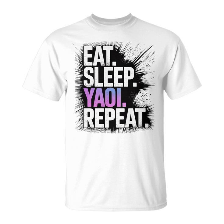 Yaoi Eat Sleep Repeat Manga Anime Book Premium Tri-Blend T-Shirt