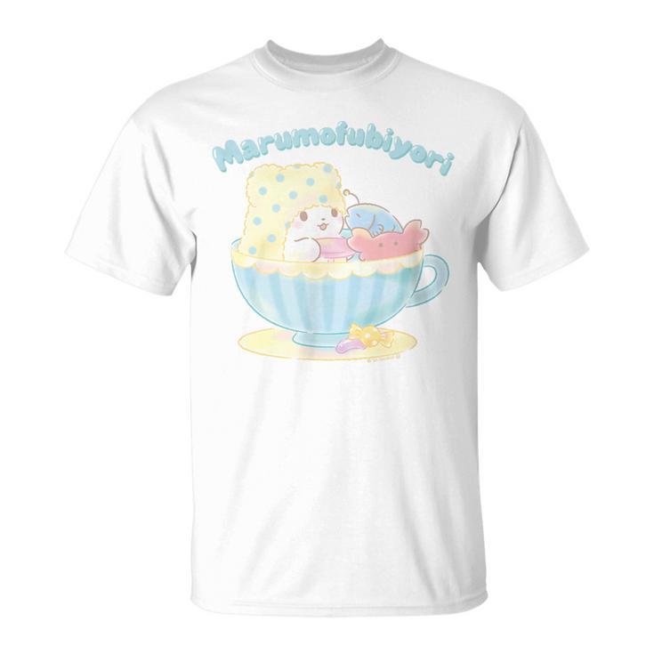 まるもふびより ティーカップ Tシャツ