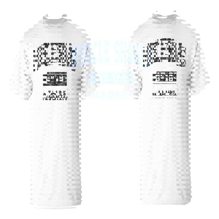 アラバマ州マッスルショールズアラバマ州ヴィンテージスポーツエスタブリッシュドネイビーデス Tシャツ