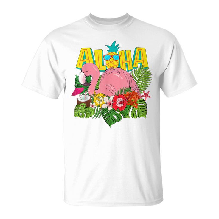 アロハシャツ ハワイアン フラミンゴ キッズ ティーン ガールズ 幼児 Tシャツ